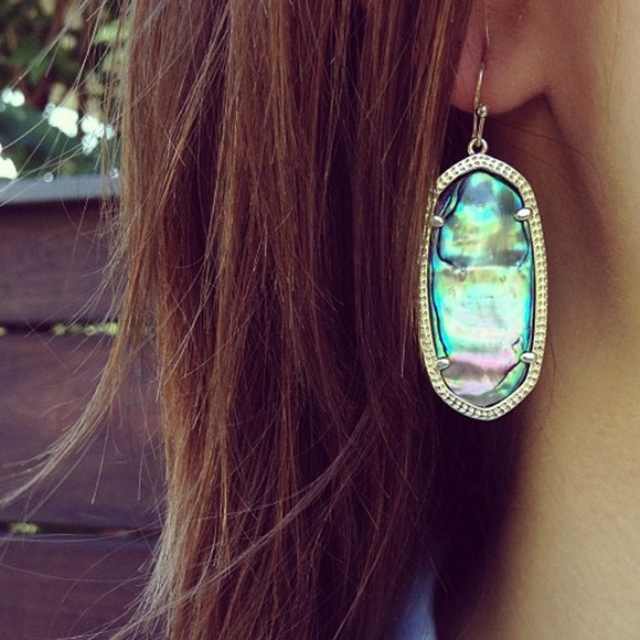 NWT Kendra Scott Danielle Earrings Abalone Colors! - Picture 4 of 6