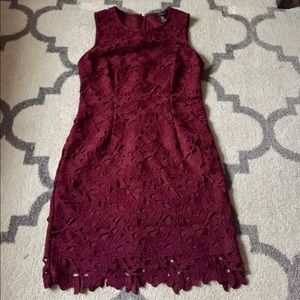 Beautiful lace burgundy dress