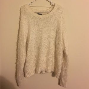 Fuzzy White Sweater ⭐️