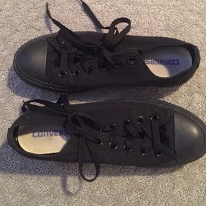 All black, low top Converse! Never worn!