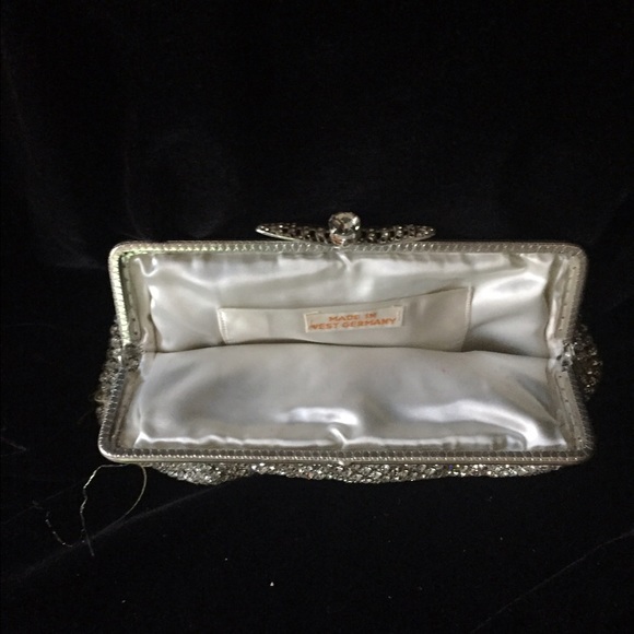 Stunning Vintage Rhinestone Crystal Clutch Evening Bag Purse West Germany - Picture 3 of 4
