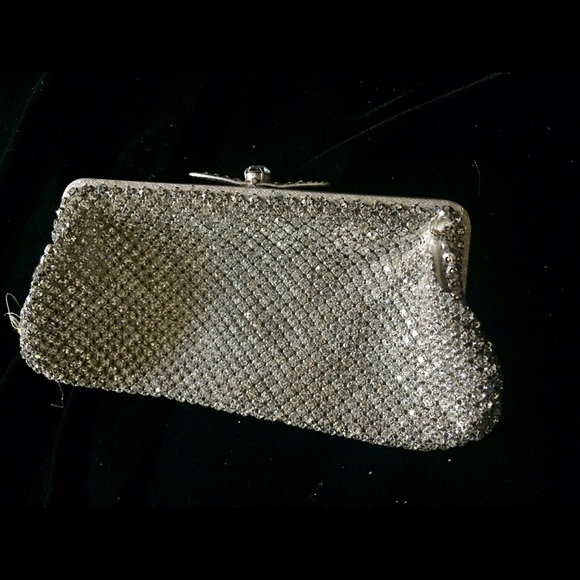 Stunning Vintage Rhinestone Crystal Clutch Evening Bag Purse West Germany - Picture 4 of 4