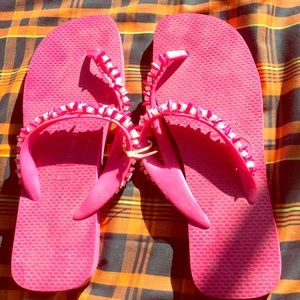 Pink handmade sandals