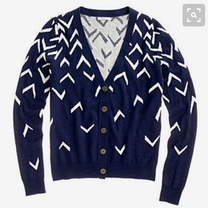 Madewell seabird navy & white cardigan