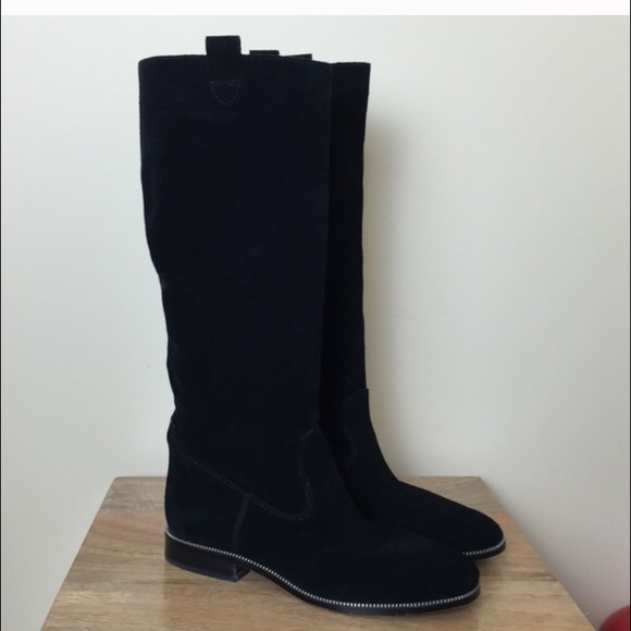 Michael Kors Shoes - Black suede knee high MK boots