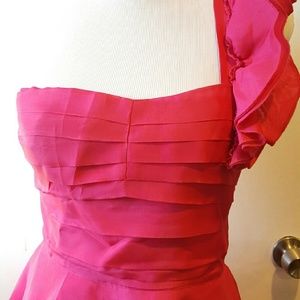 Bebe ruffle cocktail dress
