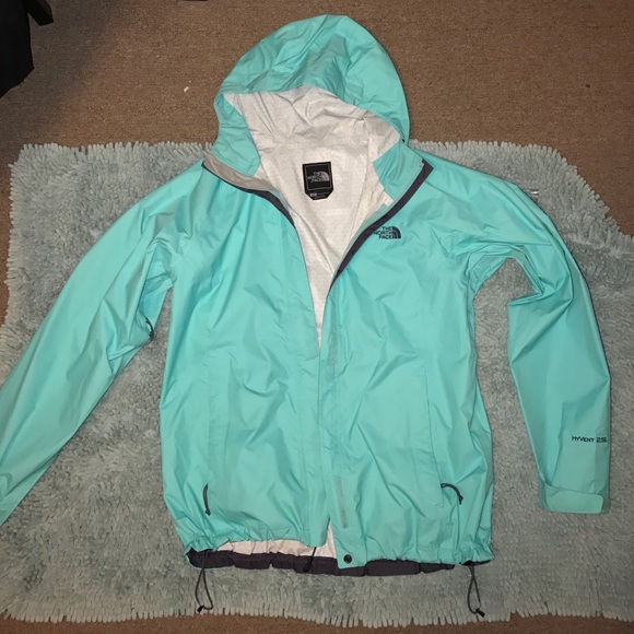 Blue/Turquoise North Face Rain Jacket