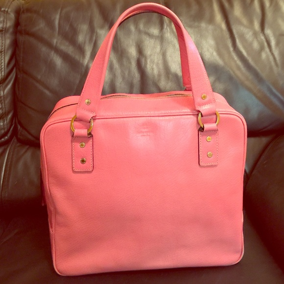 k a t e  s p a d e- large cute pink leather purse!