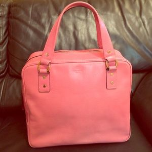 k a t e  s p a d e- large cute pink leather purse!