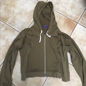 Urban outfitters cropped army green hoodie
