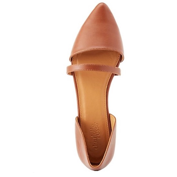 Pointed Toe Accent Strap Flats