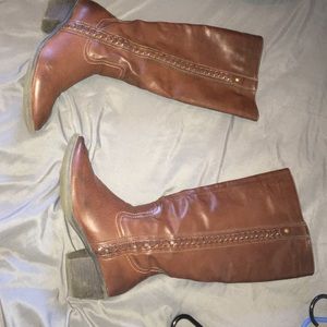 Dark brown riding boots