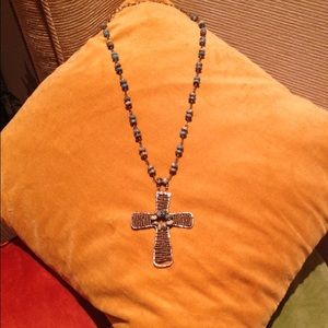 Bead and wire necklace