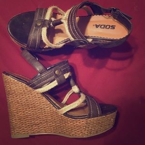 Soda Terani Platform Espadrille Wedges
