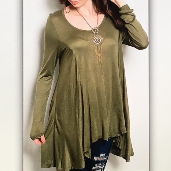 ๐Olive green๐long sleeve blouse