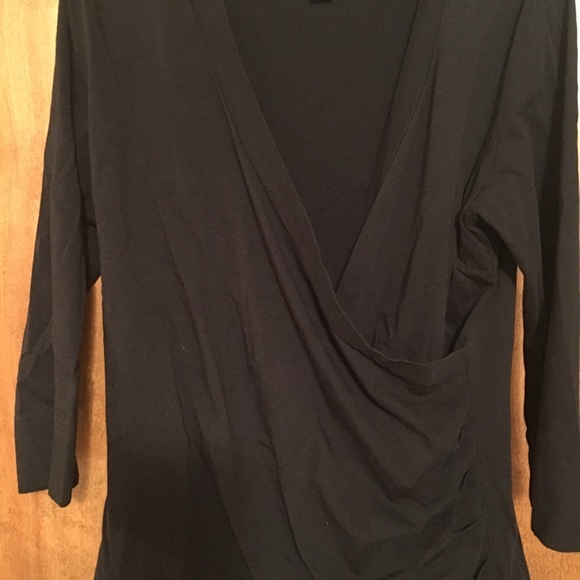 Lilla P top. Black. Size L. 3/4 length sleeve.