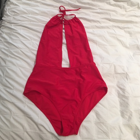 Forever21 red one piece swimsuit - Picture 1 of 3