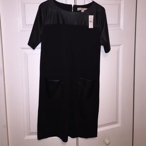 ✨NEW✨ Loft black and synthetic leather dress