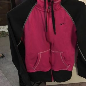 Small nike sweater , just do it logo down the arm