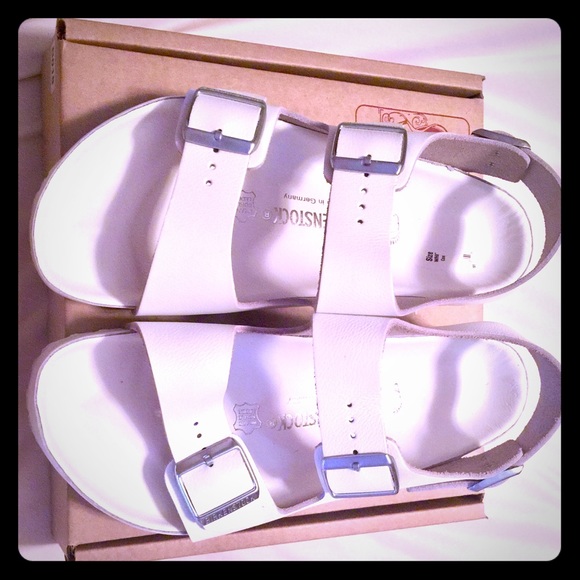 Brand New Birkenstock Sandals - White
