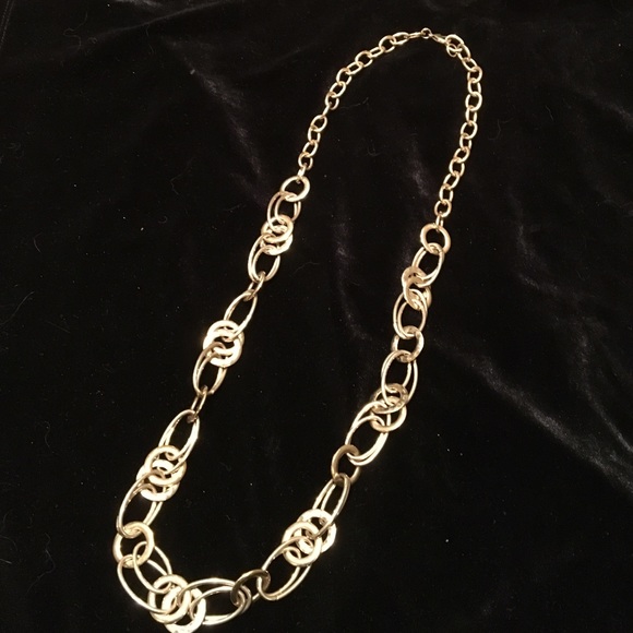 Gold tone chain necklace