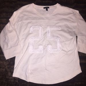 J. Crew jersey tee with 3/4 length sleeves