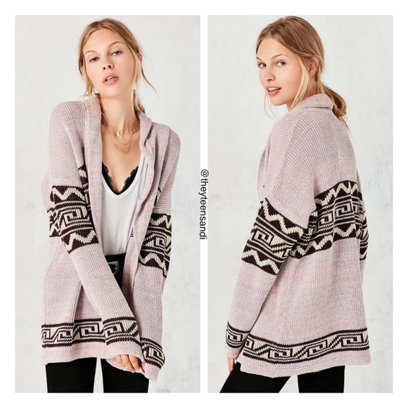 Urban Outfitters Sweaters - Urban Outfitters Ecote Pink Shawl Cardigan Sweater