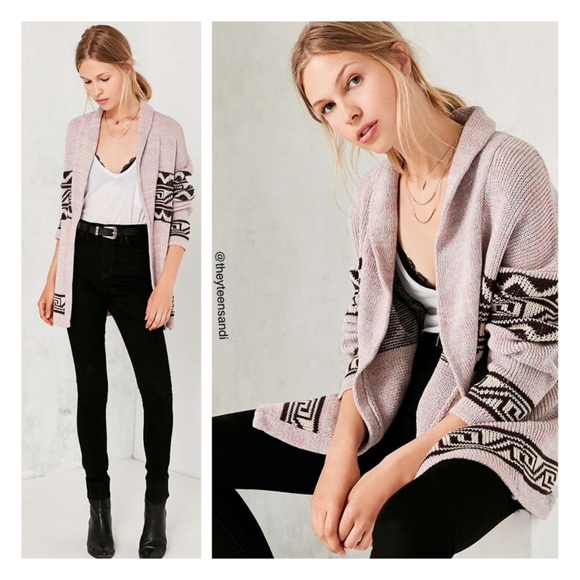 Urban Outfitters Ecote Pink Shawl Cardigan Sweater - Picture 2 of 4