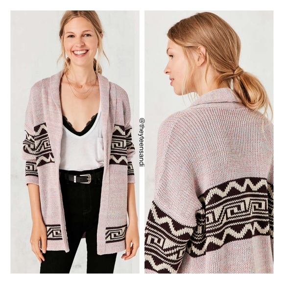 Urban Outfitters Ecote Pink Shawl Cardigan Sweater - Picture 3 of 4