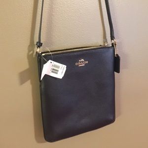 Brand New Black Leather Coach Bag