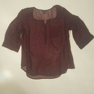 Final Price ⬇ Torrid Black & Red Lips Print Blouse