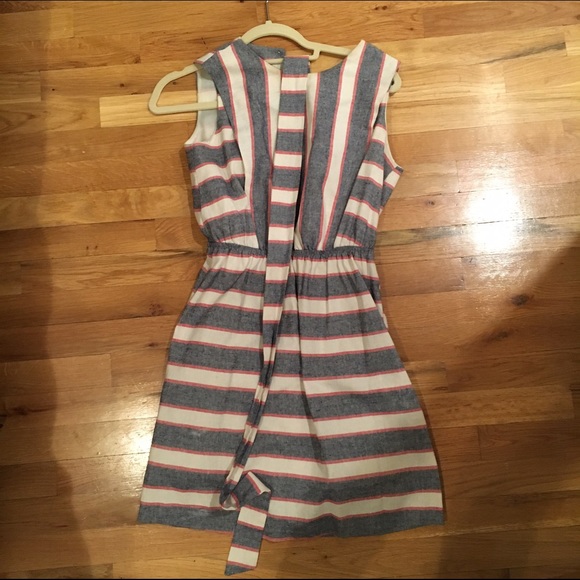 Pink Yoto red, white and blue stripped mini dress - Picture 1 of 4