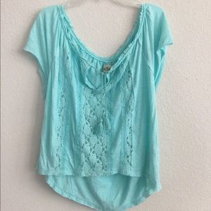 Hollister aqua shirt NWOT