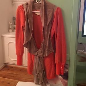 Liamolly cardigan TAUPE/ORANGE