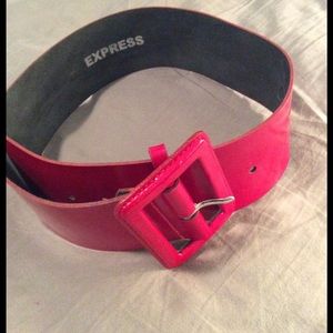 Wide red belt