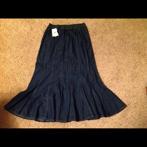 Long Denim Skirt
