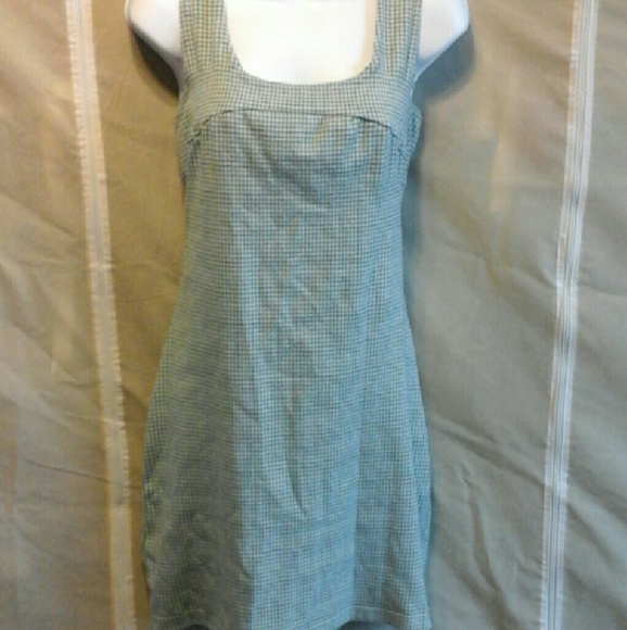 Turquoise  plaid dress