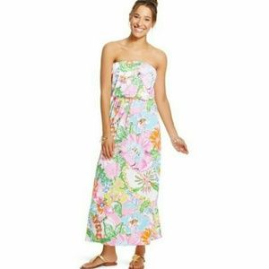 Lilly Pulitzer Strapless Maxi Dress in Nosey Posey