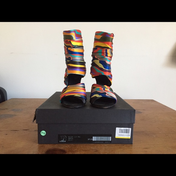 GIUSEPPE ZANOTTI multi color satin heel - Picture 2 of 3