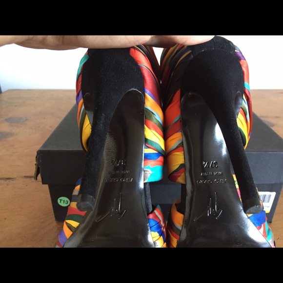 GIUSEPPE ZANOTTI multi color satin heel - Picture 3 of 3