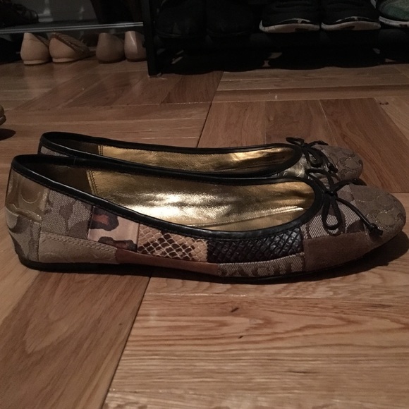 Coach Patterned Flats - Picture 2 of 3