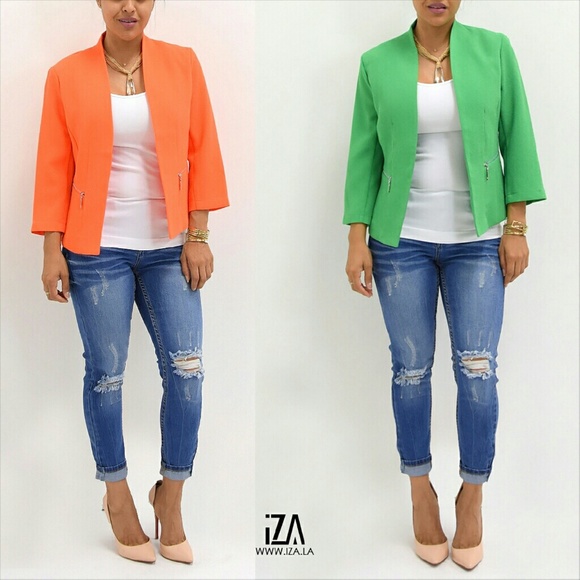 Aamira -Bright  Orange Blazer