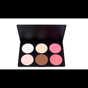 6 shade blush and bronzer contour palette.