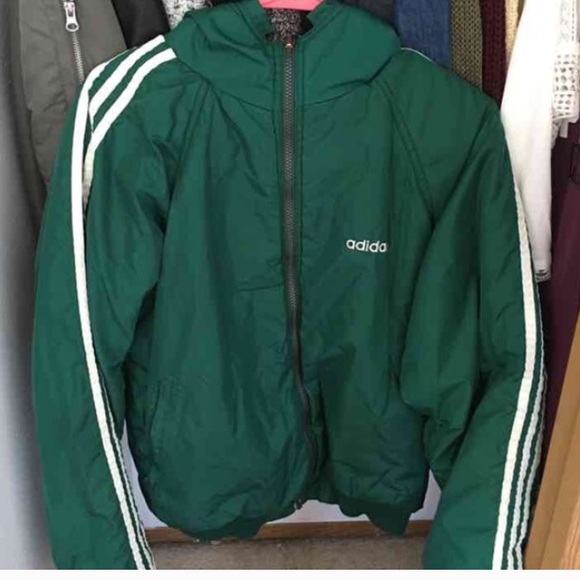 adidas green reversible jacket