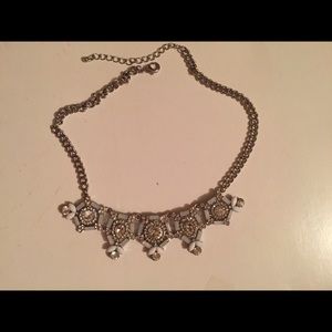 Bridal necklace, diamond and stone