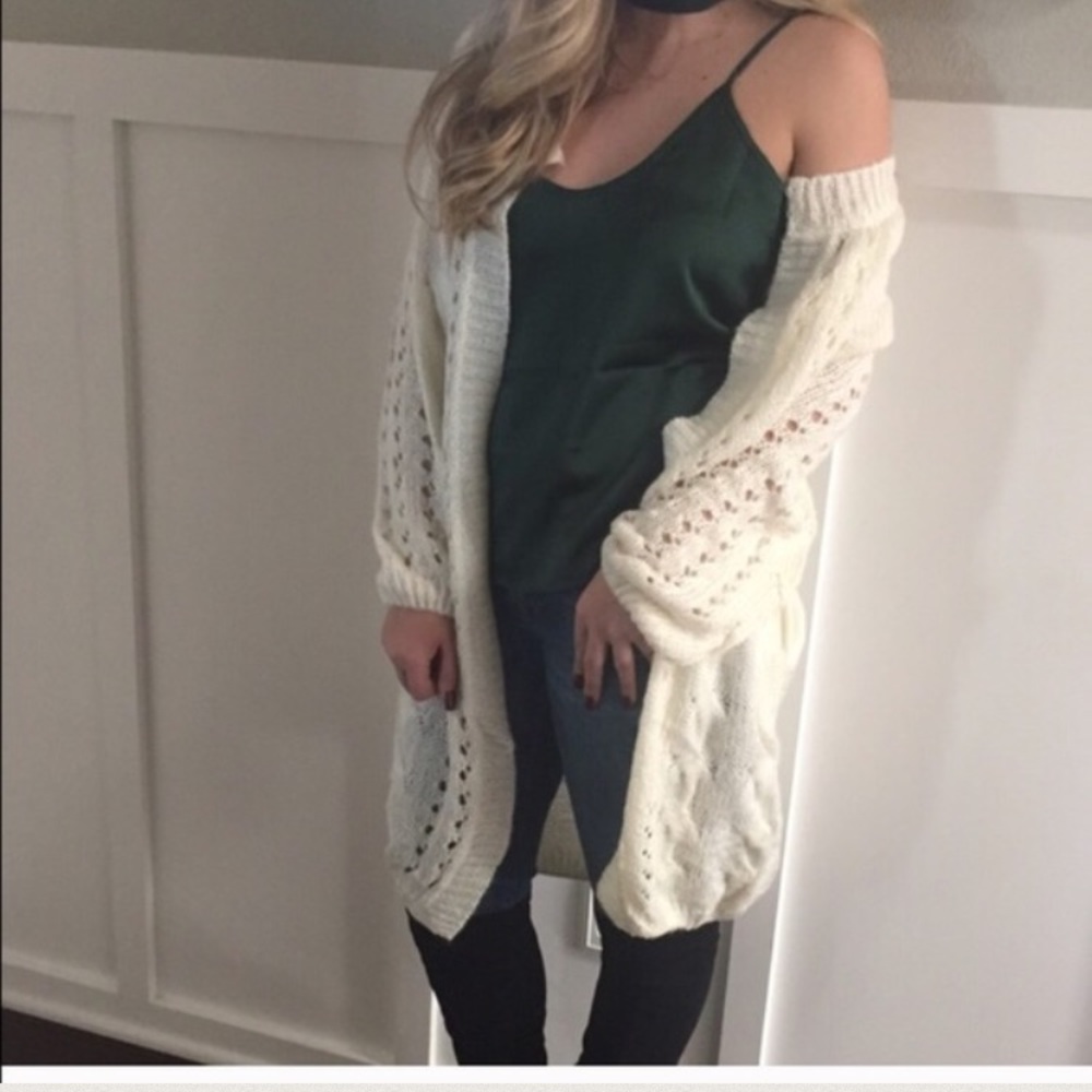 LAST//Cable Knit Cardi - Picture 4 of 6