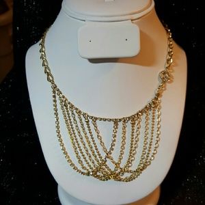 Guess Multi Chain Crystal Necklace
