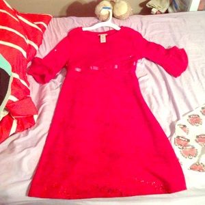 A Red Christmas Dress .