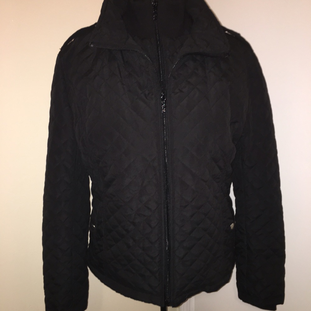Black Quilted Winter Coat! New