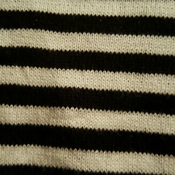 BCBG black and cream striped sweater FINAL SALE - Picture 3 of 3